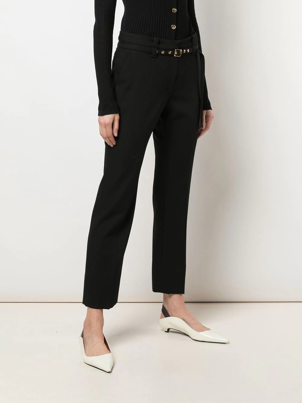 belted tailored trousers - 4