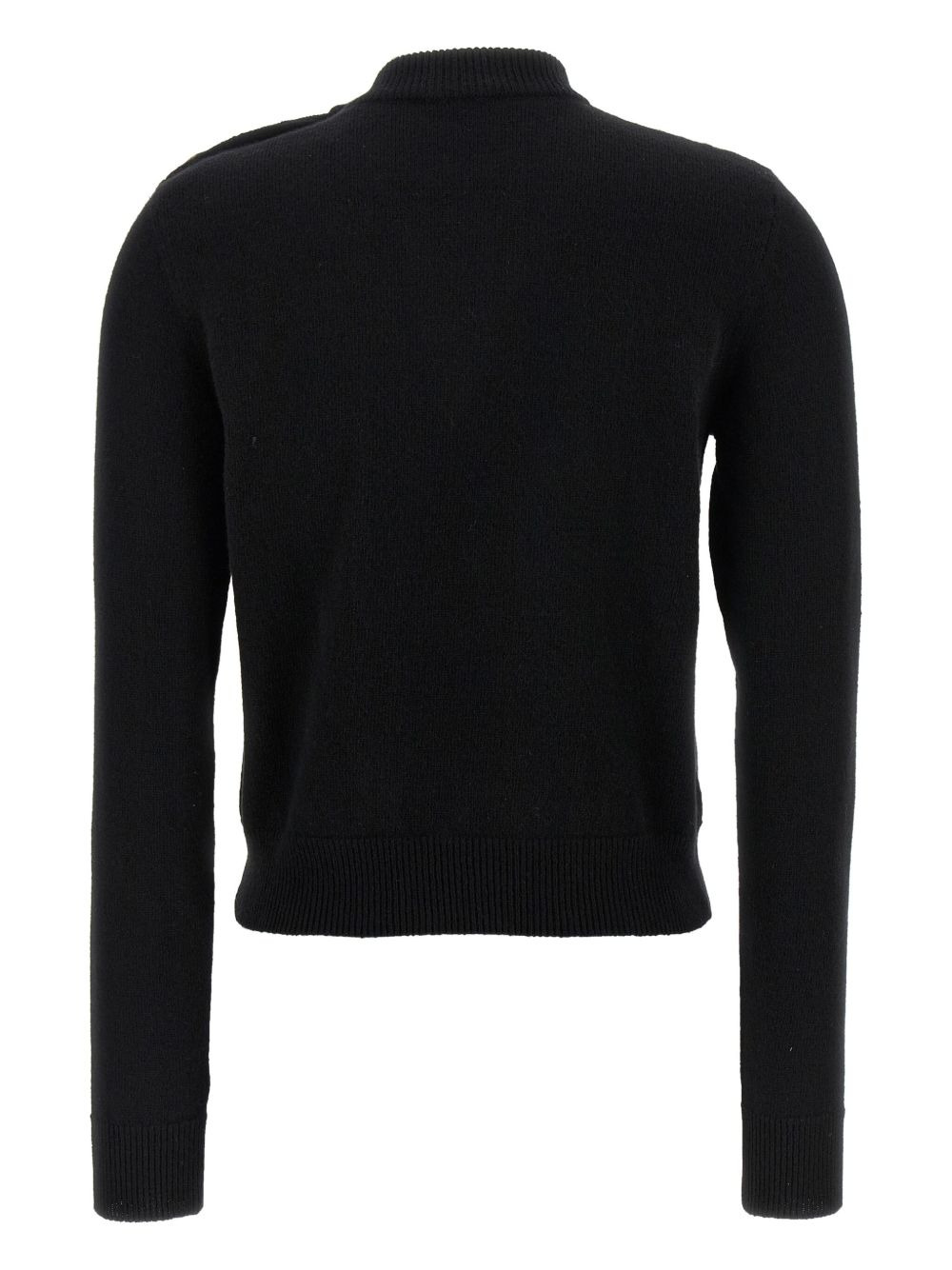 crew-neck button-embellished sweater - 2