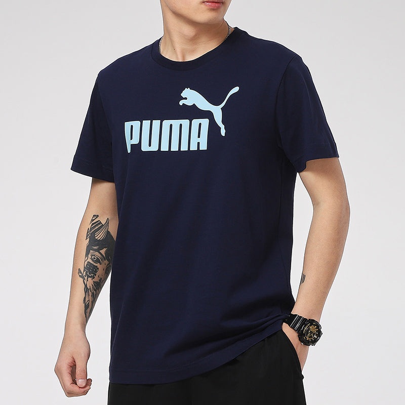 PUMA Essentials Logo T-Shirt 'Navy Blue' 588011-06 - 3