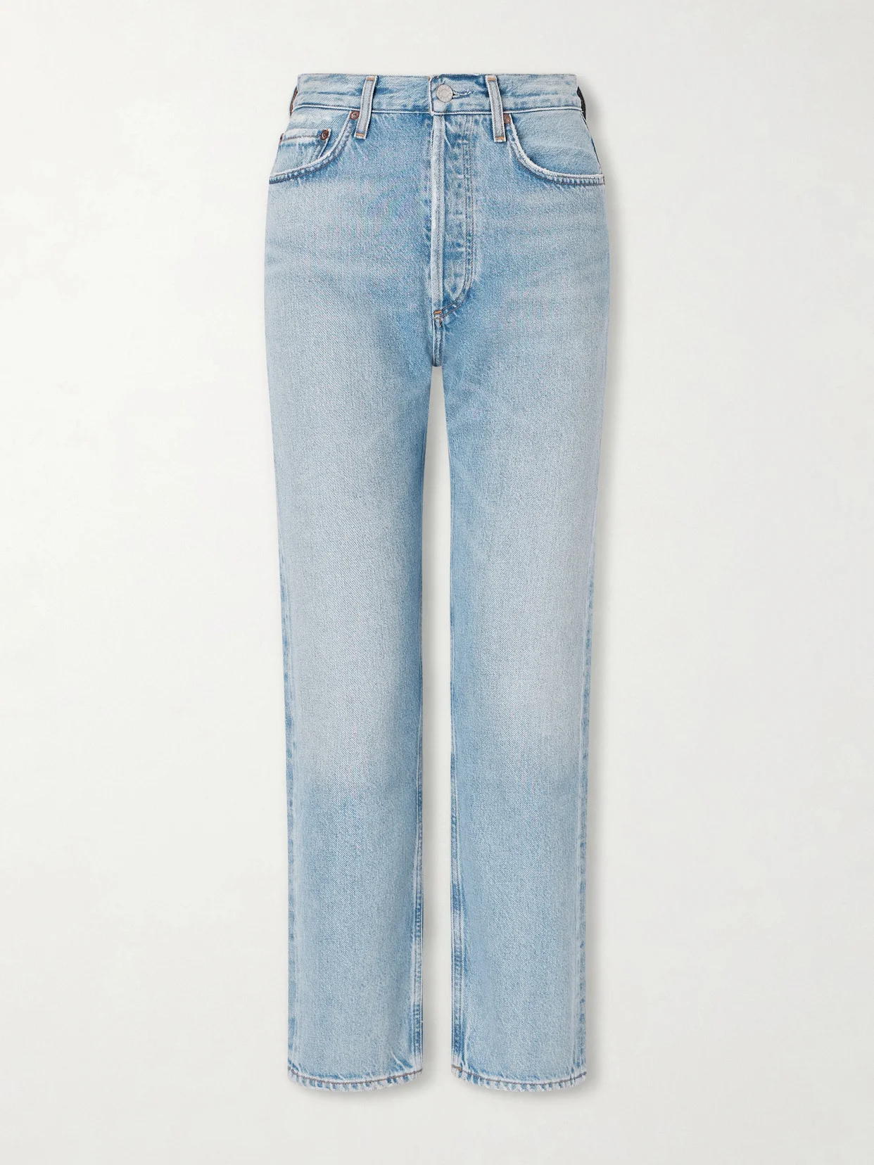 '90s Pinch Waist Cropped High-rise Straight-leg Jeans - 1