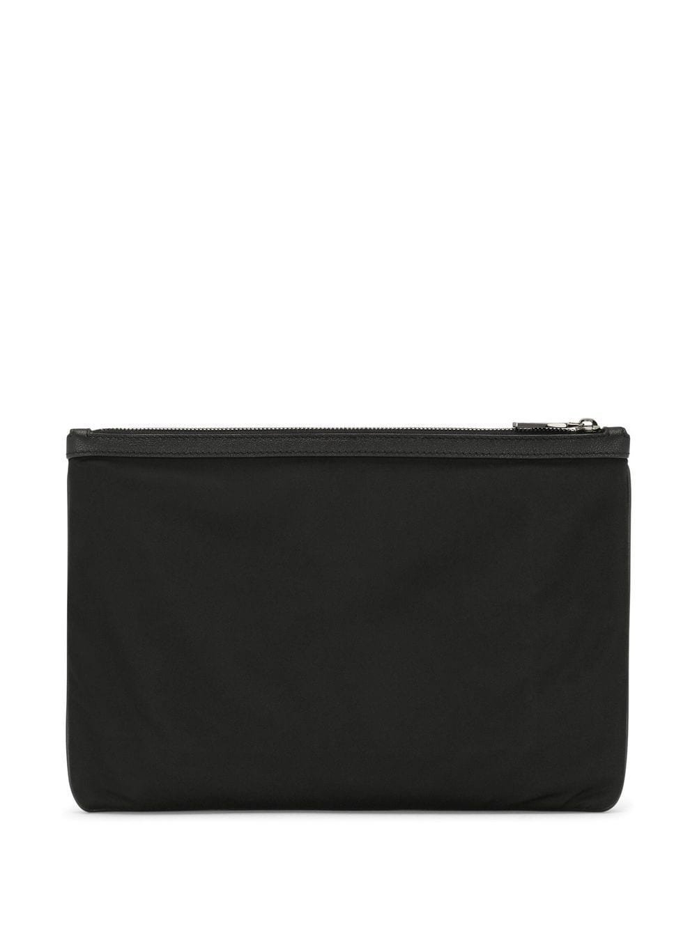 logo-plaque clutch bag - 2