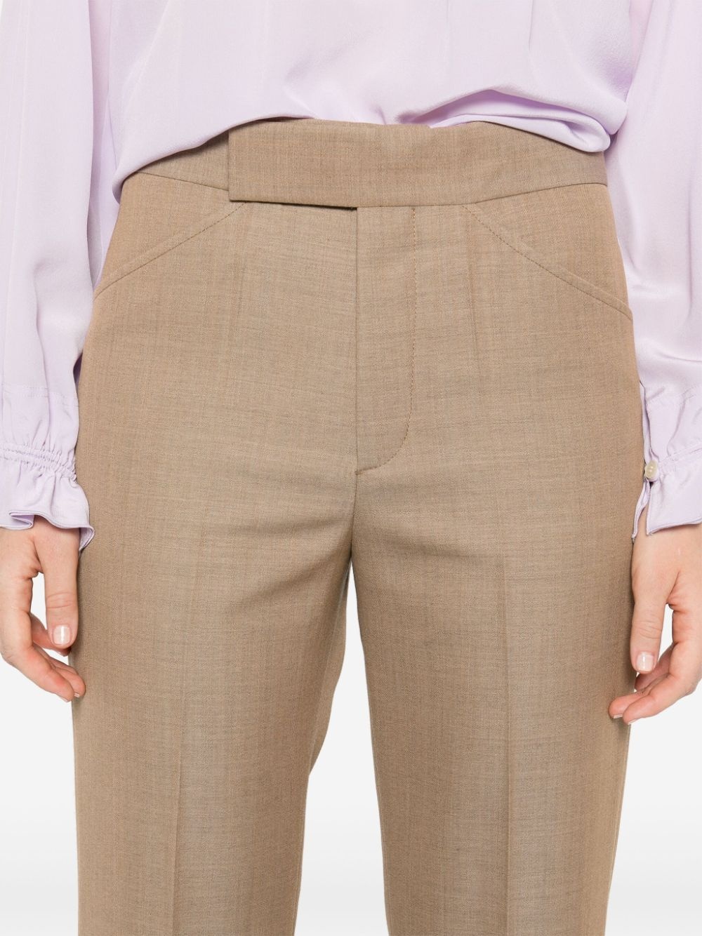 wide cropped flared trousers - 5