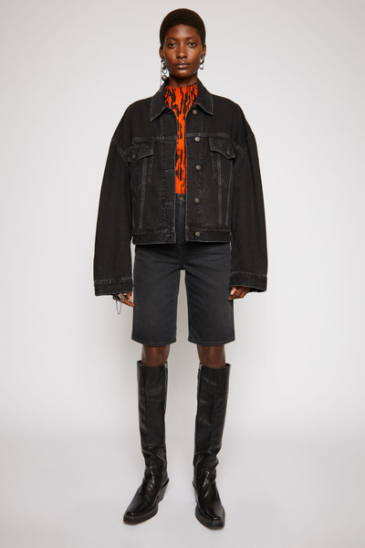 Acne Studios Boxy-fit denim jacket black outlook