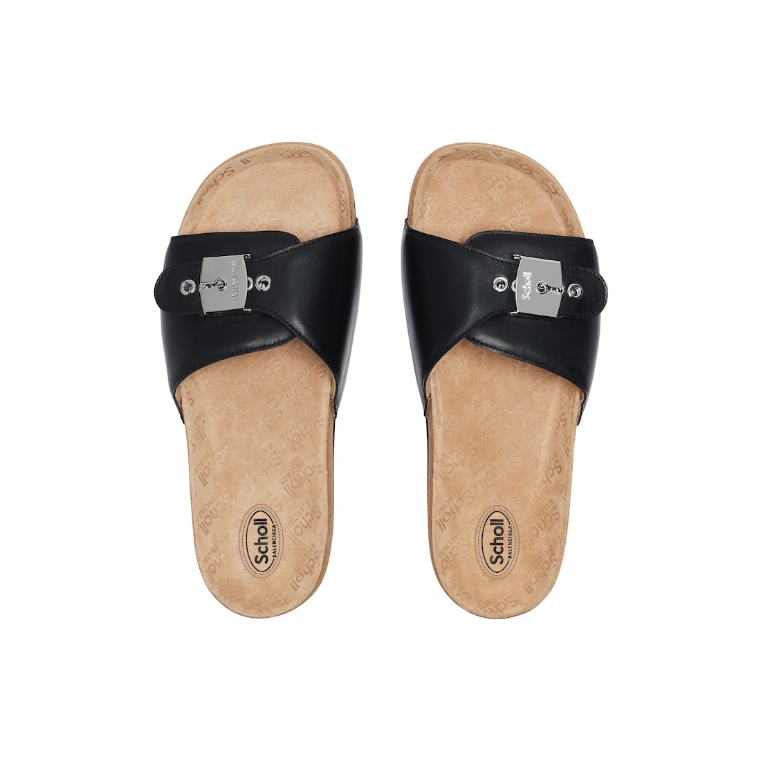 Men's Balenciaga I Scholl Flat Sandal in Black - 6