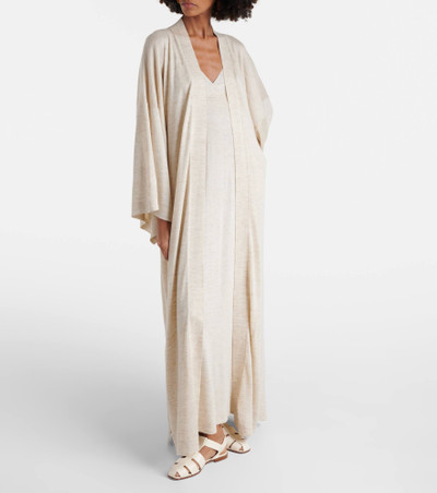 Loro Piana Cashmere, linen, and silk midi dress outlook