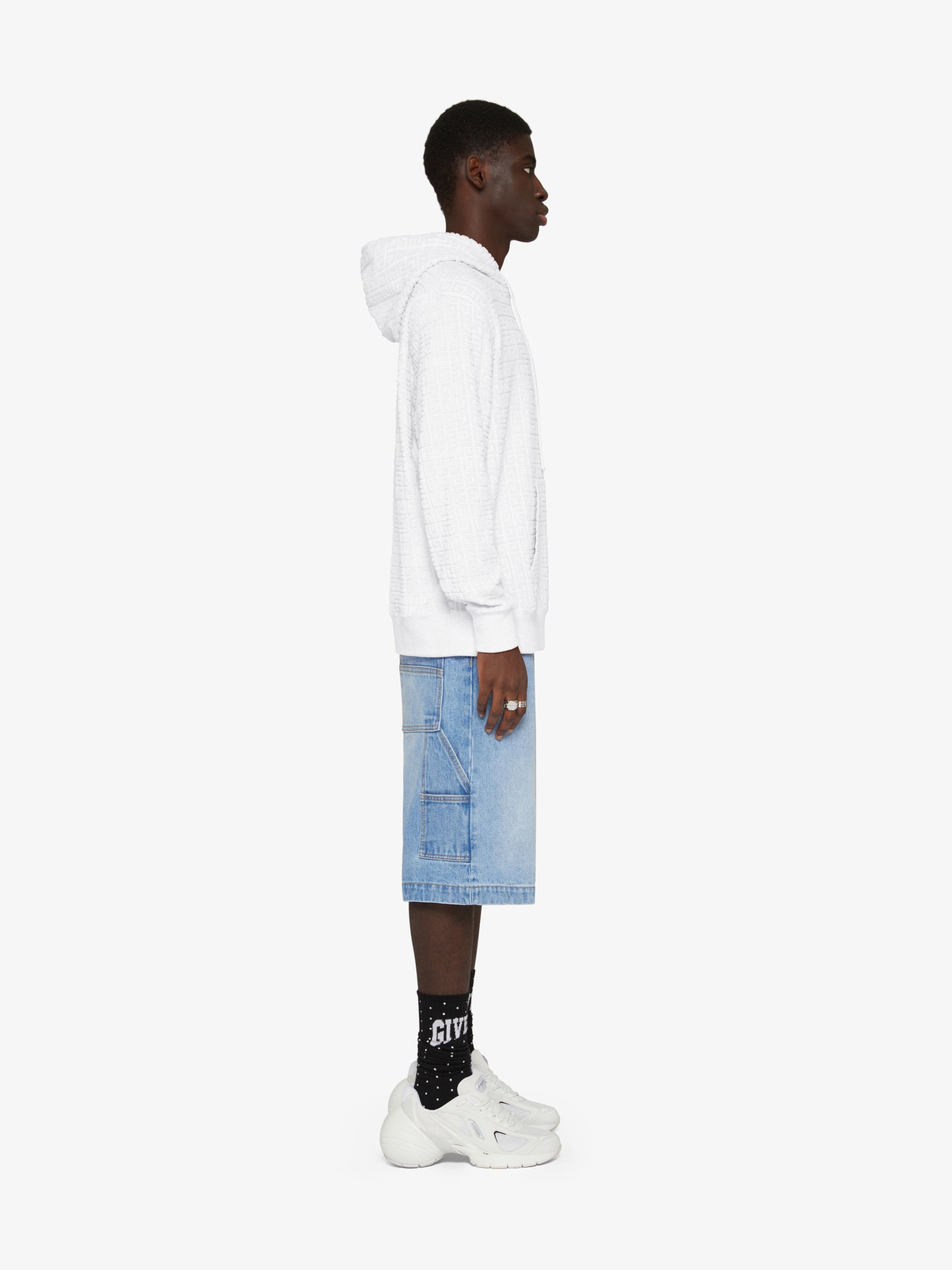 HOODIE IN 4G COTTON TOWELLING JACQUARD - 3