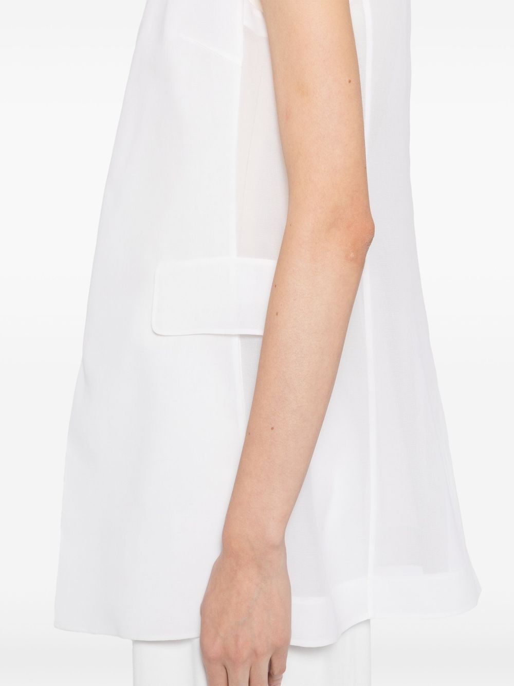 sheer silk gilet - 5
