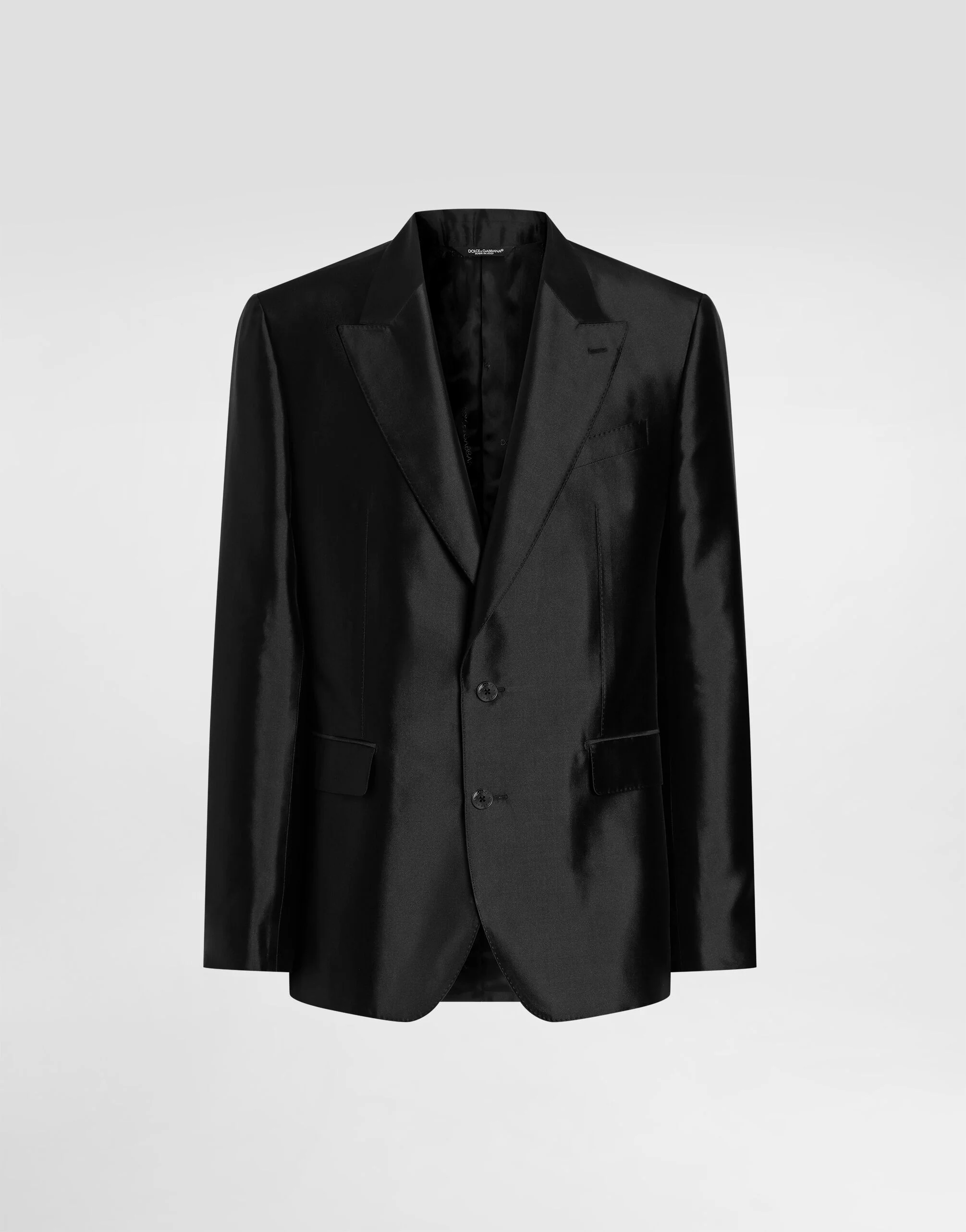 Sicilia light single-breasted mikado silk jacket - 1