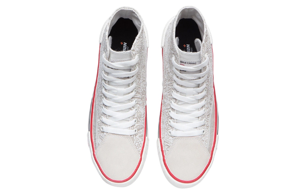 (WMNS) Li-Ning Weiwu Canvas Hi Shoes 'White Silver' AECR012-1 - 5