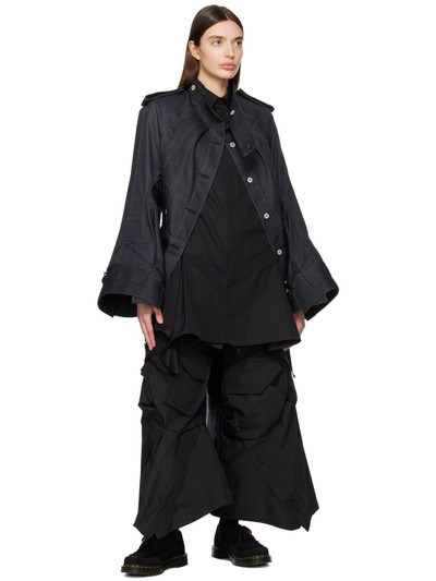 Junya Watanabe Black Asymmetric Trousers outlook