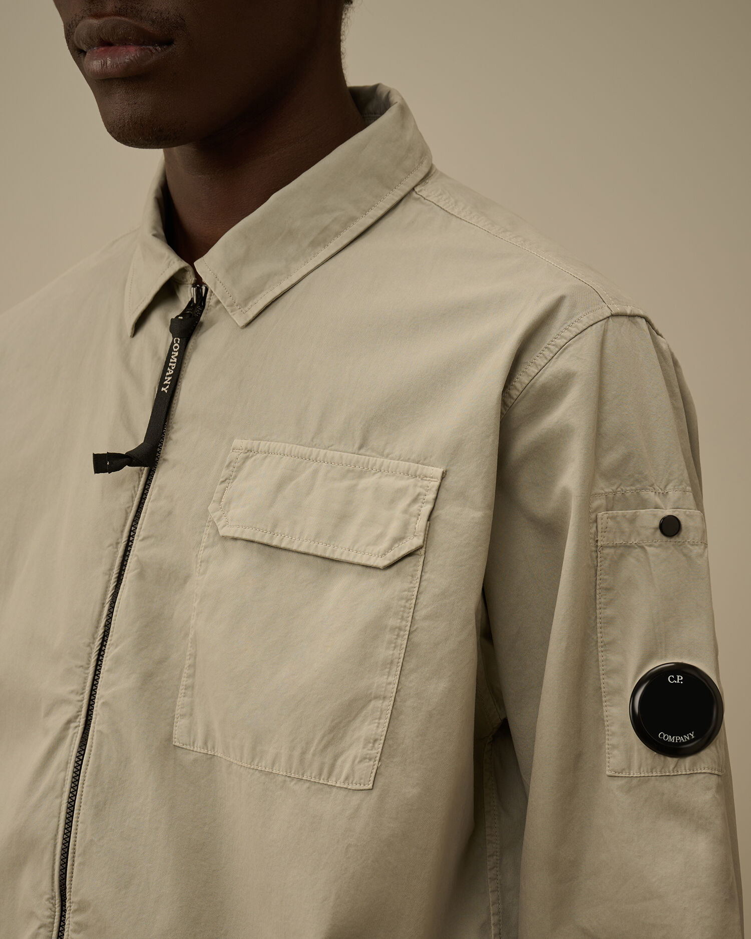 Organic Gabardine Zipped Overshirt - 5