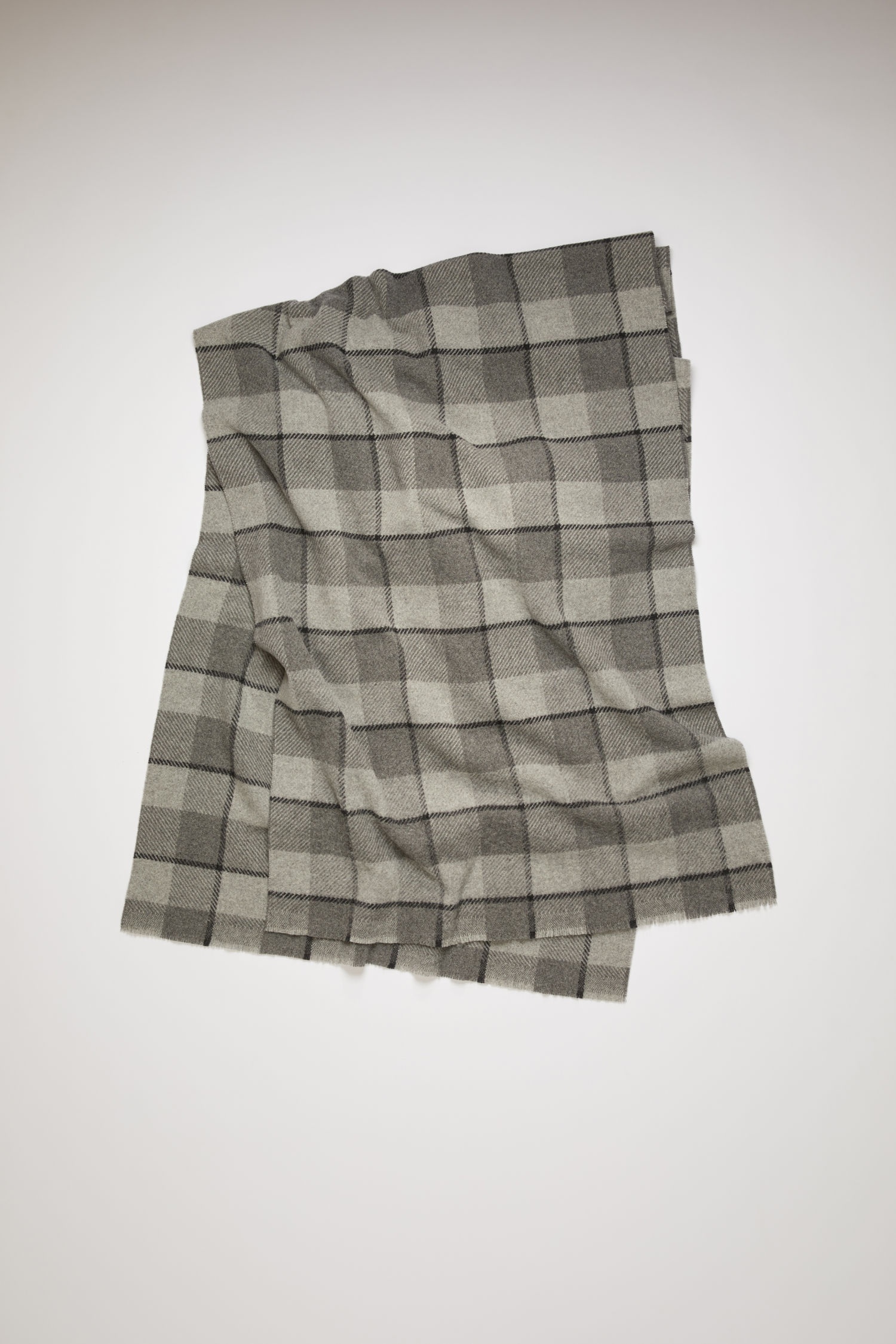 Checked logo scarf grey/black - 2