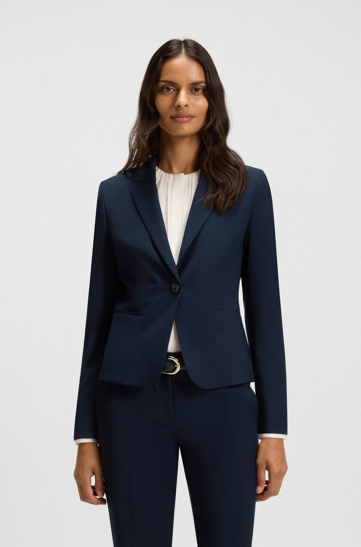 REGULAR-FIT BUTTON-UP JACKET IN VIRGIN WOOL - 2