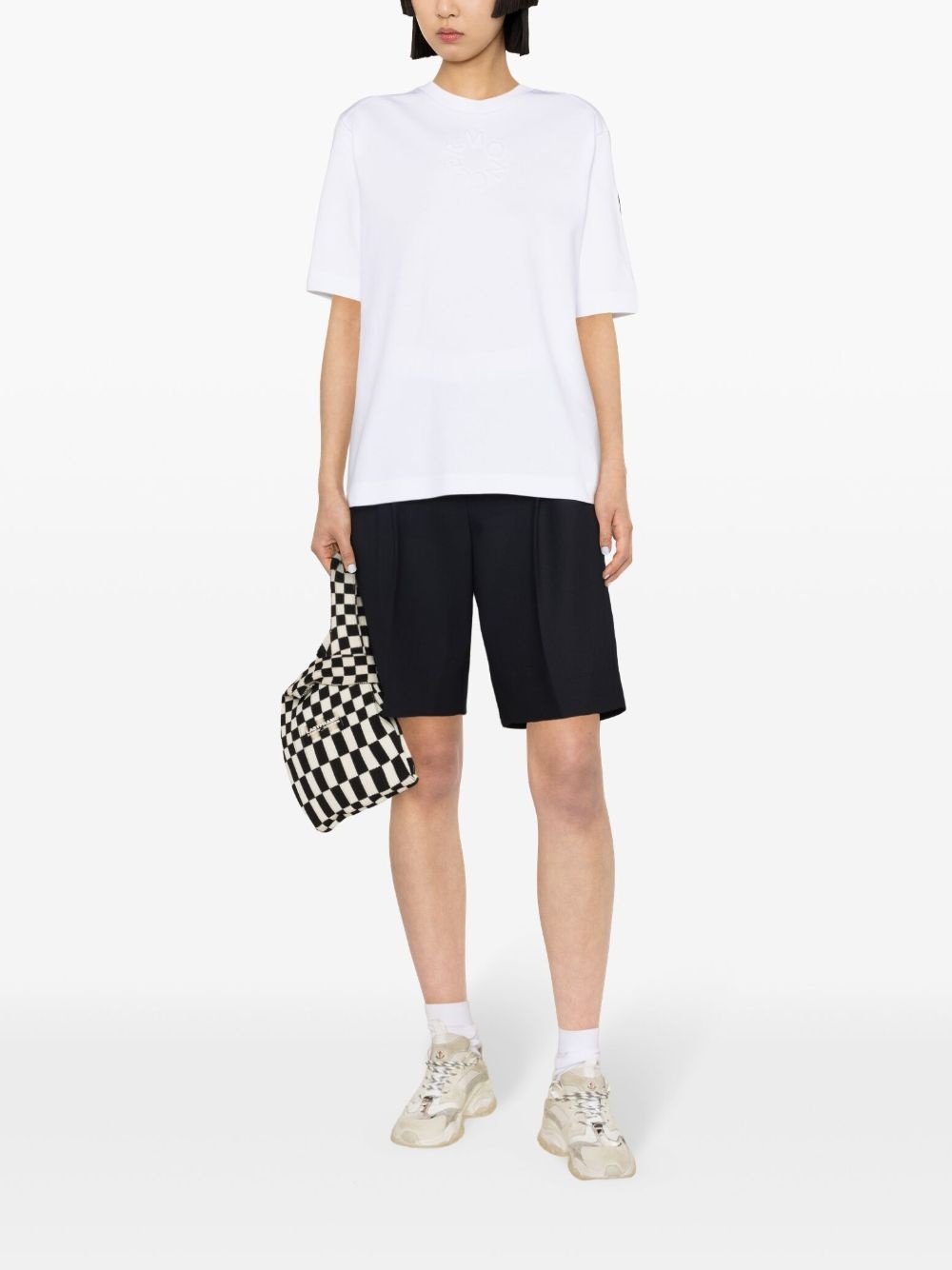logo-embossed cotton T-shirt - 2