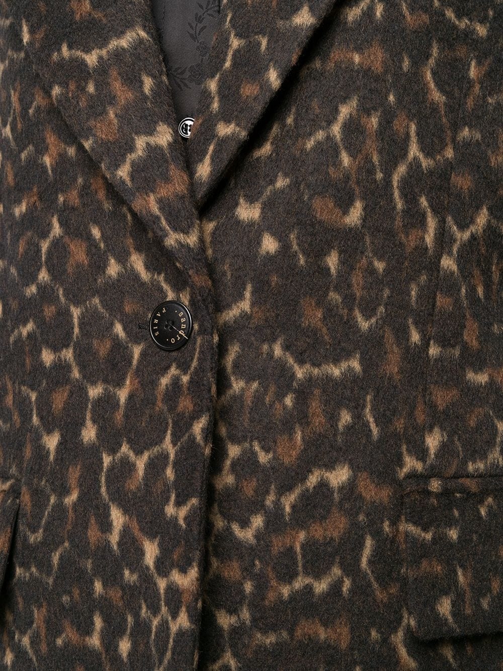 single-breasted leopard blazer - 5