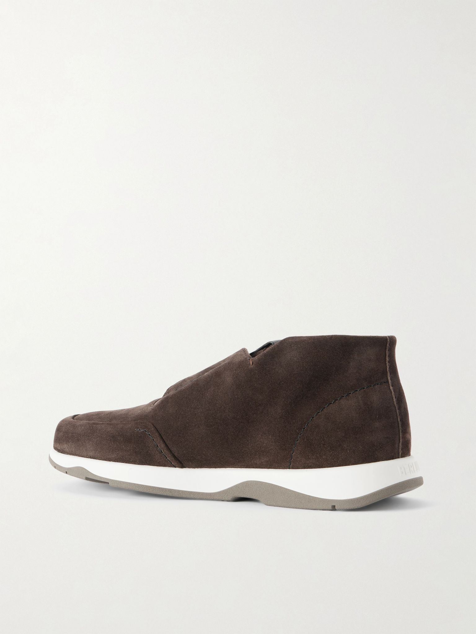 Echappée Suede Slip-On Sneakers Brown - 4