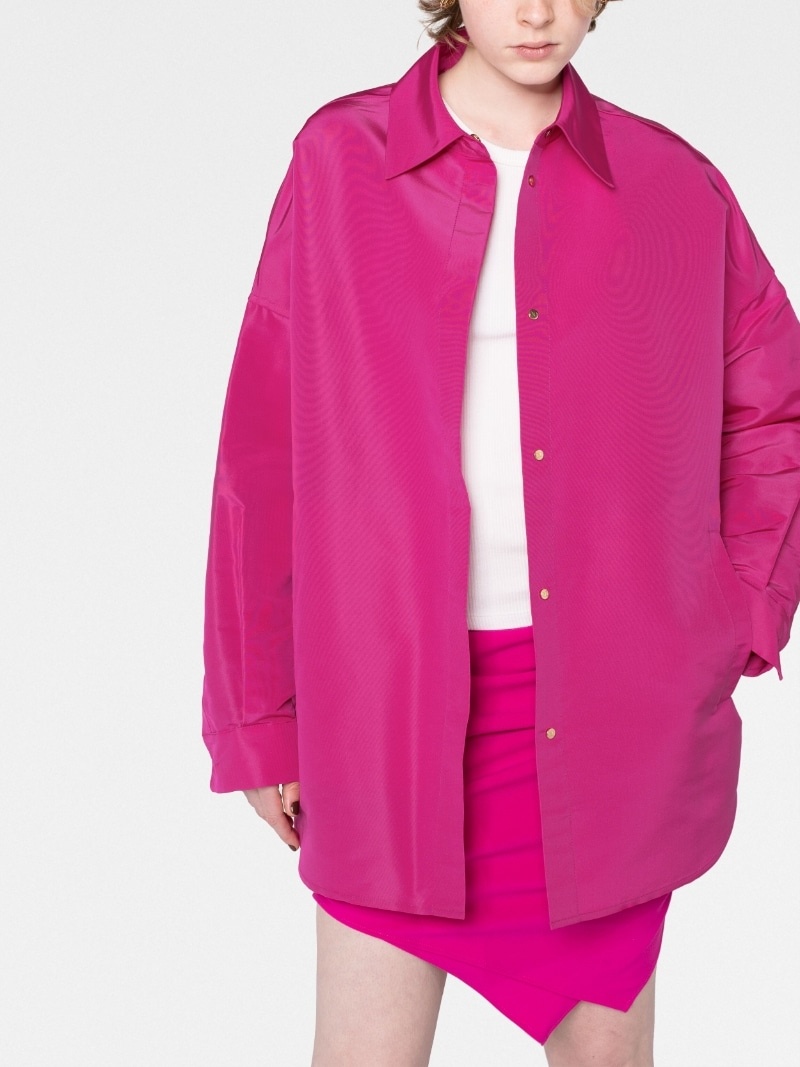 oversized silk shirt - 5