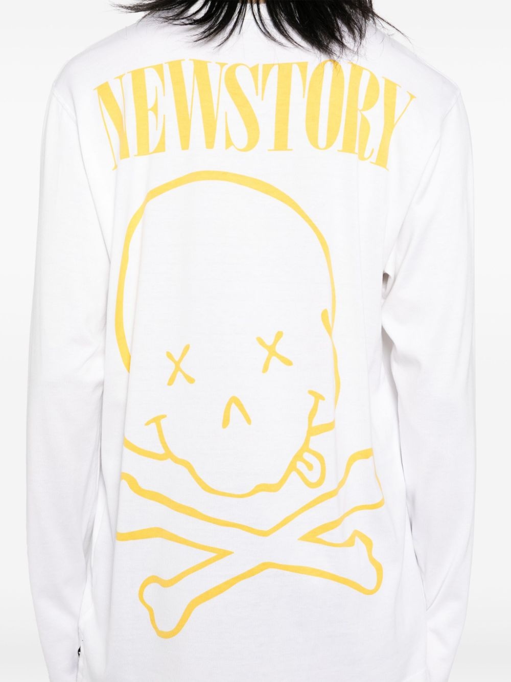 logo print long-sleeves T-shirt - 4