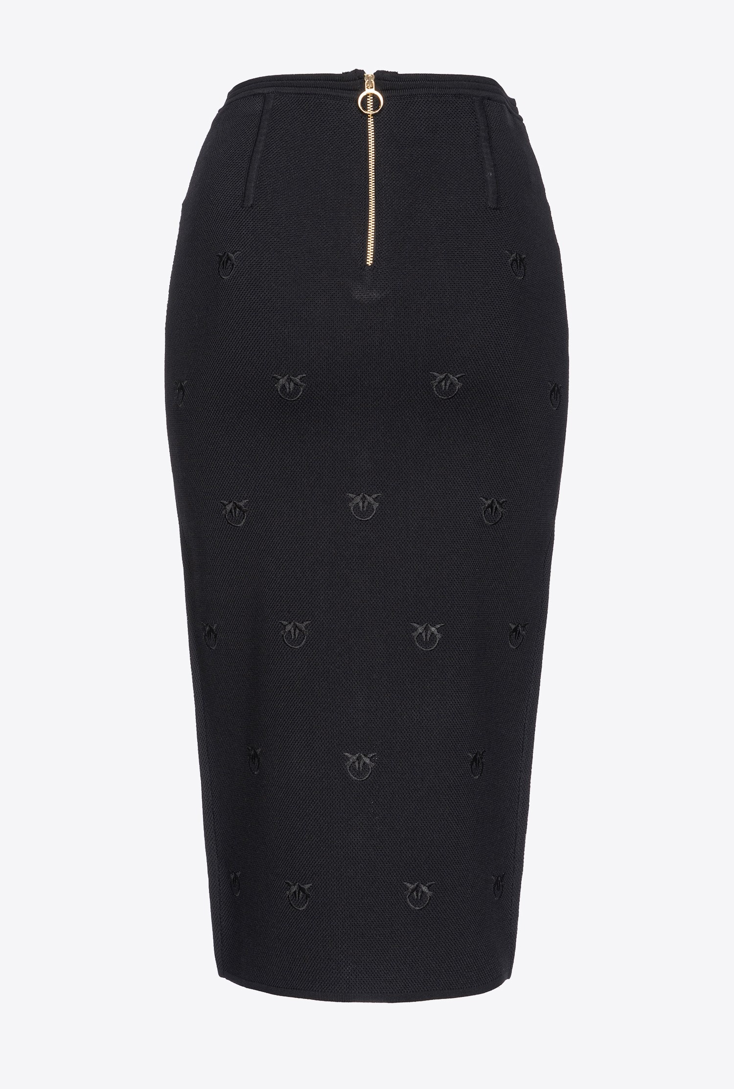 LOVE BIRDS JACQUARD CALF-LENGTH SKIRT - 6