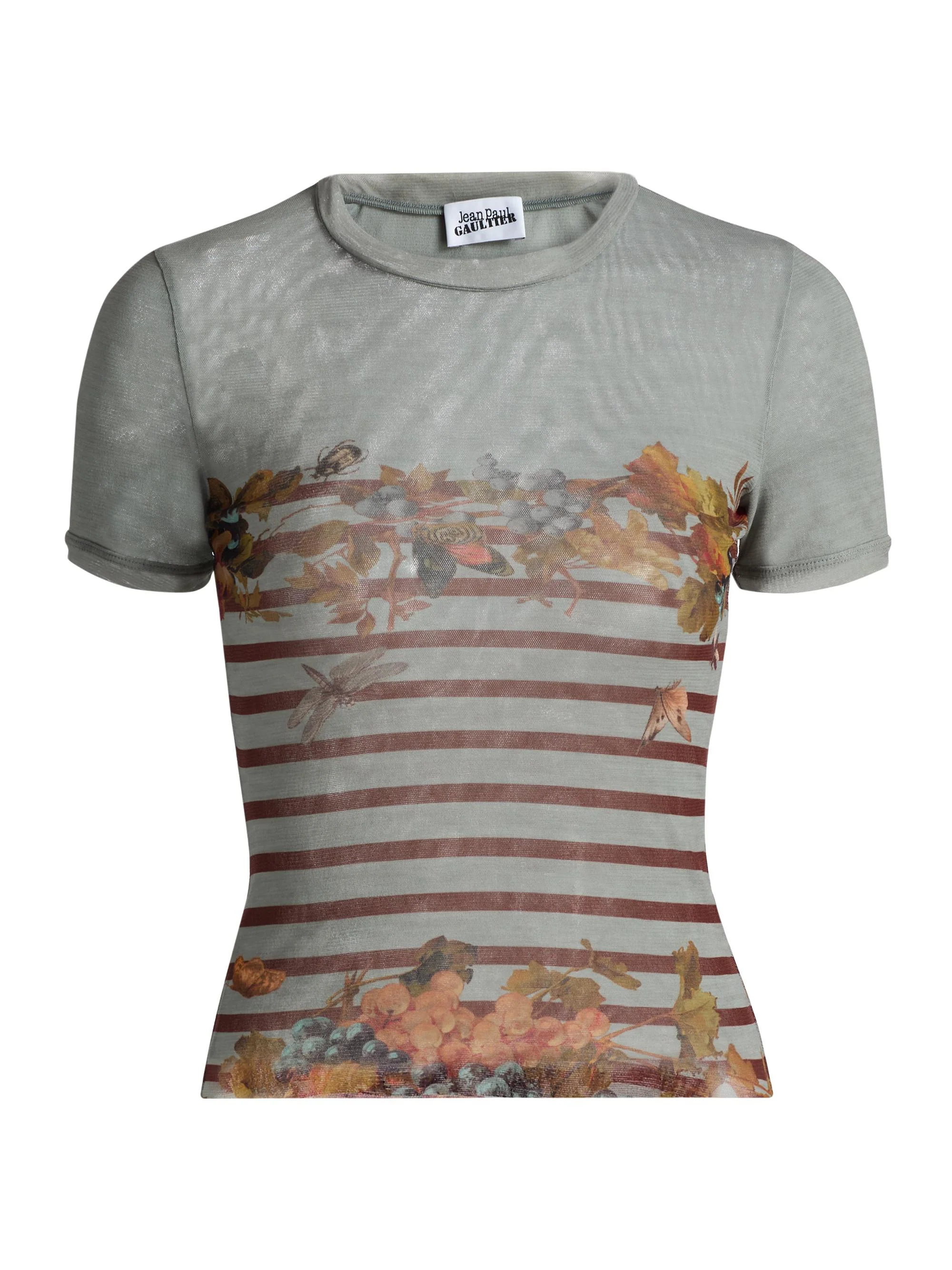 Women's Printed Knit Top - Light Blue Multicolor - 1