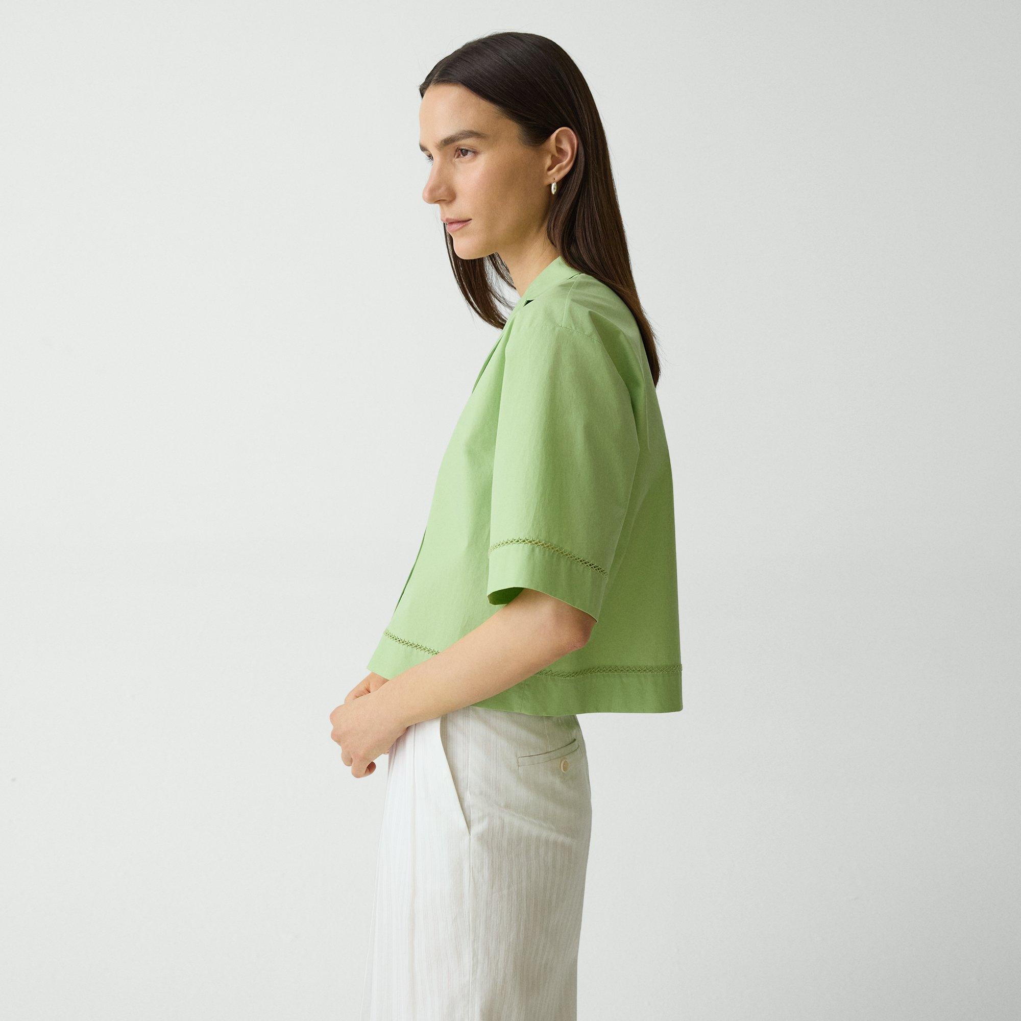 Boxy Camp Shirt in City Poplin - 3