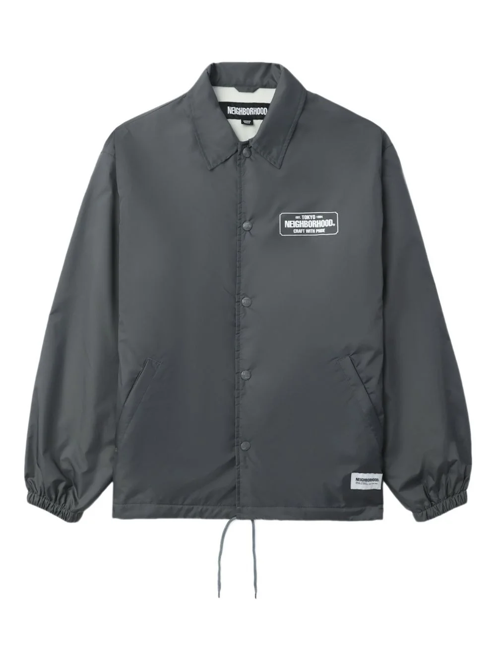 logo-patch button-fastening jacket - 1