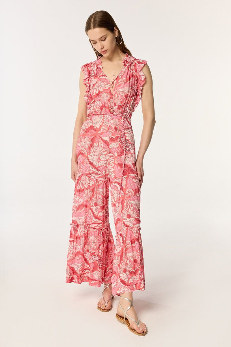 Long Jumpsuit Belene - Pink Tiger Lily 1