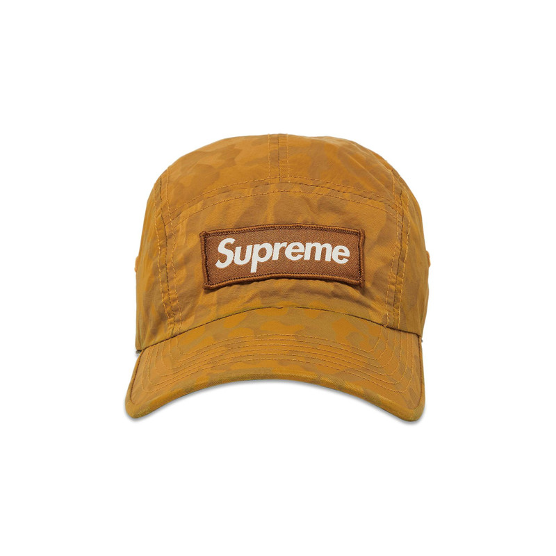 Supreme Overdyed Camo Nylon Camp Cap 'Orange' - 1