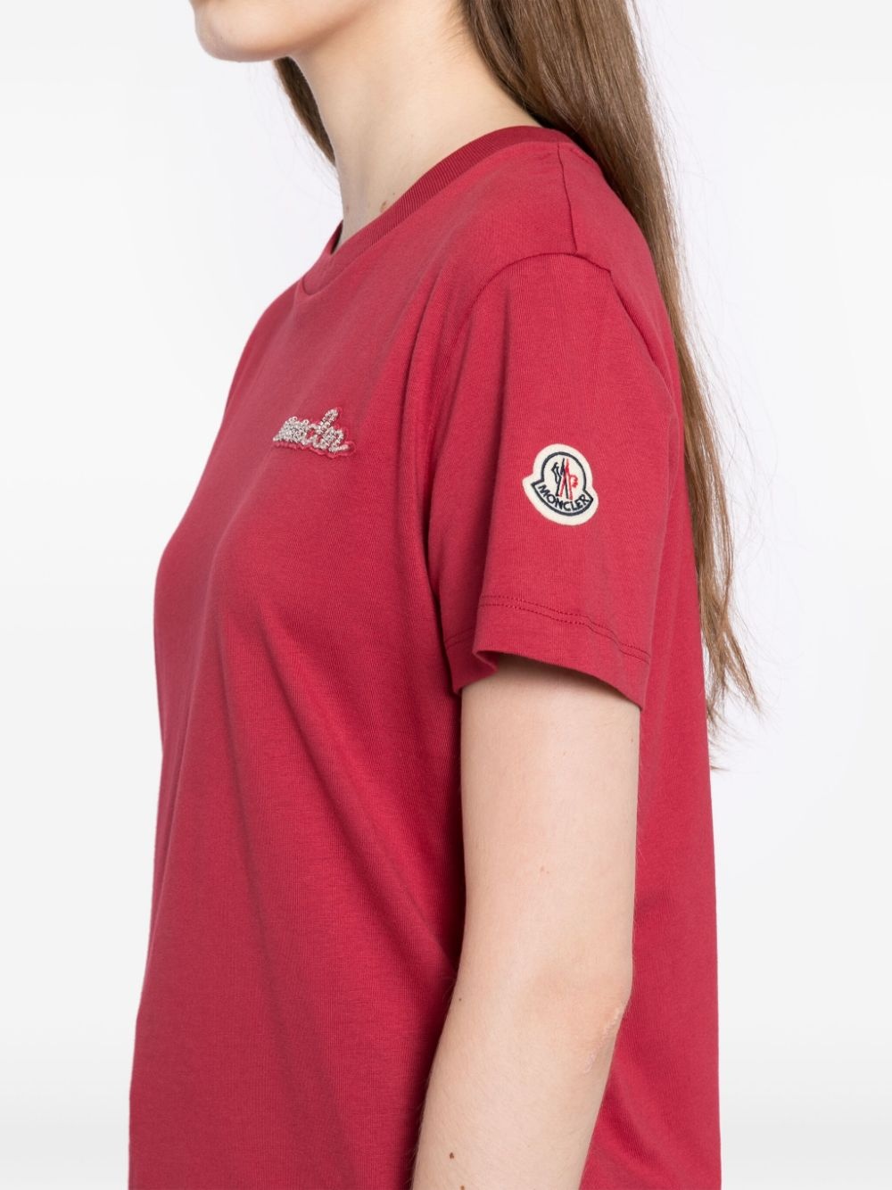 beaded logo T-shirt - 5
