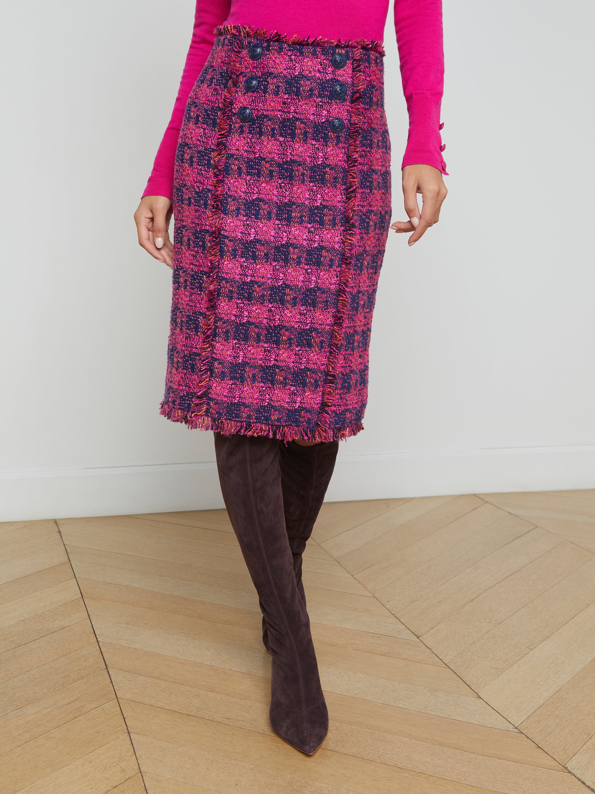 Kitty Tweed Pencil Skirt - 4