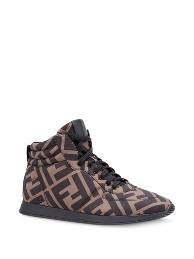 FENDI FF motif high-top sneakers outlook