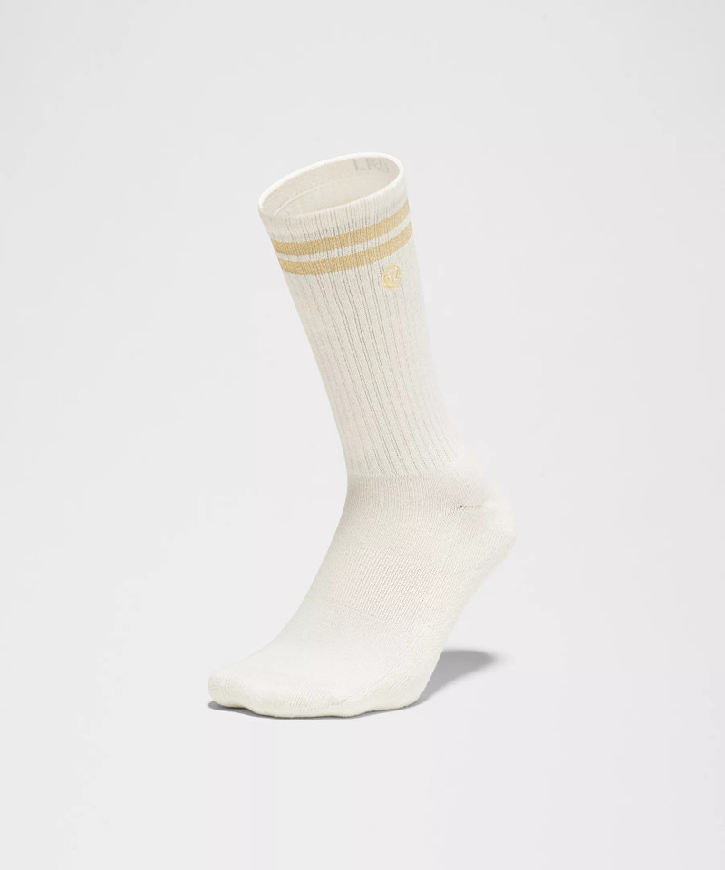 Unisex Daily Essential Crew Socks *Metallic Stripe 3