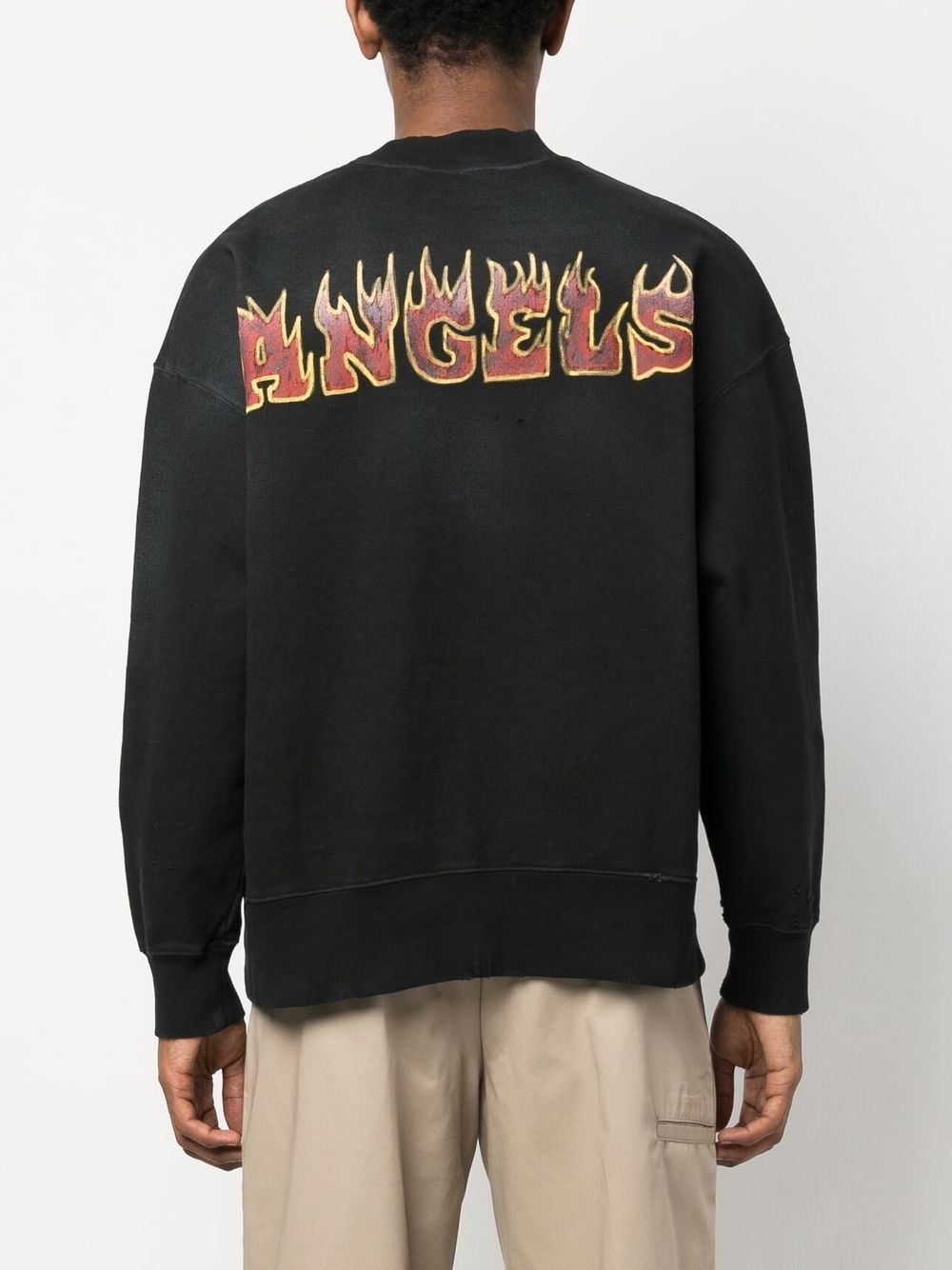 Logo Flames-print sweatshirt - 4