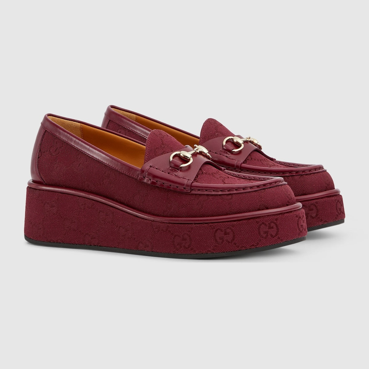 Gucci Horsebit GG Wedge Loafers - 2