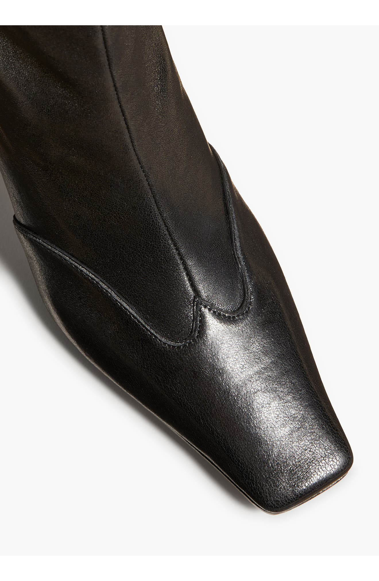 Khaite Nevada Square Toe Bootie in Black at Nordstrom - 4
