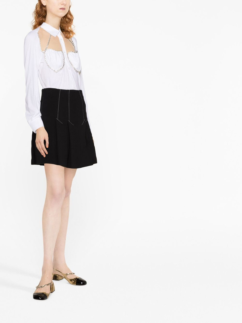 crystal-embellished panelled shirt 4