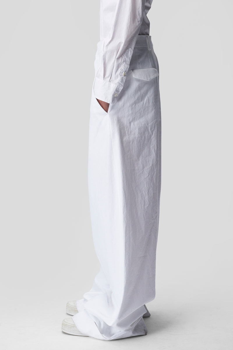 【Ann Demeulemeester】 Dorotheeワイドレッグコットンキャンバ Ann Demeulemeester - Dorothee wide-leg cotton canvas pants