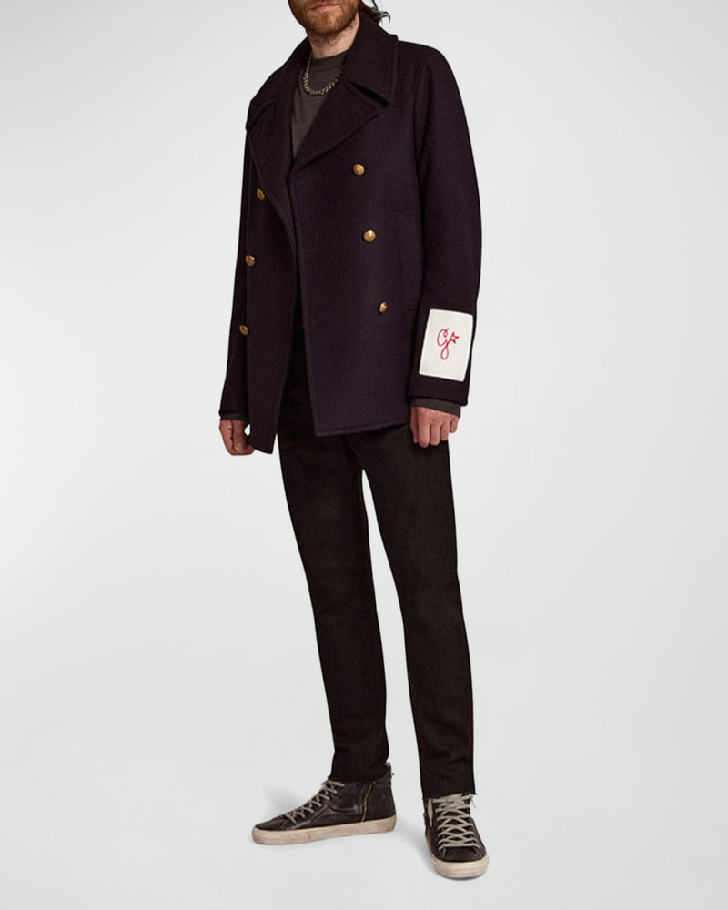 Men's Double-Breasted Compact Peacoat 3