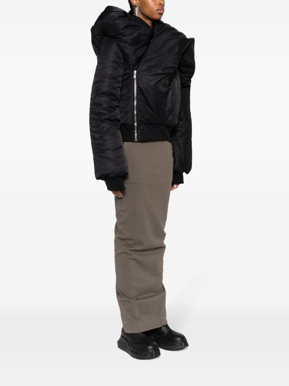 Doll asymmetric padded bomber jacket - 3