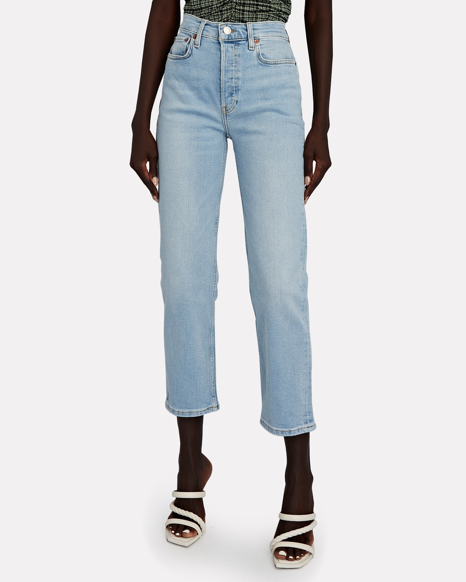 70s High-Rise Stove Pipe Jeans - 3