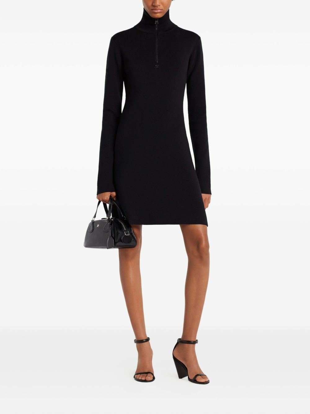 zip-closure jersey dress - 2