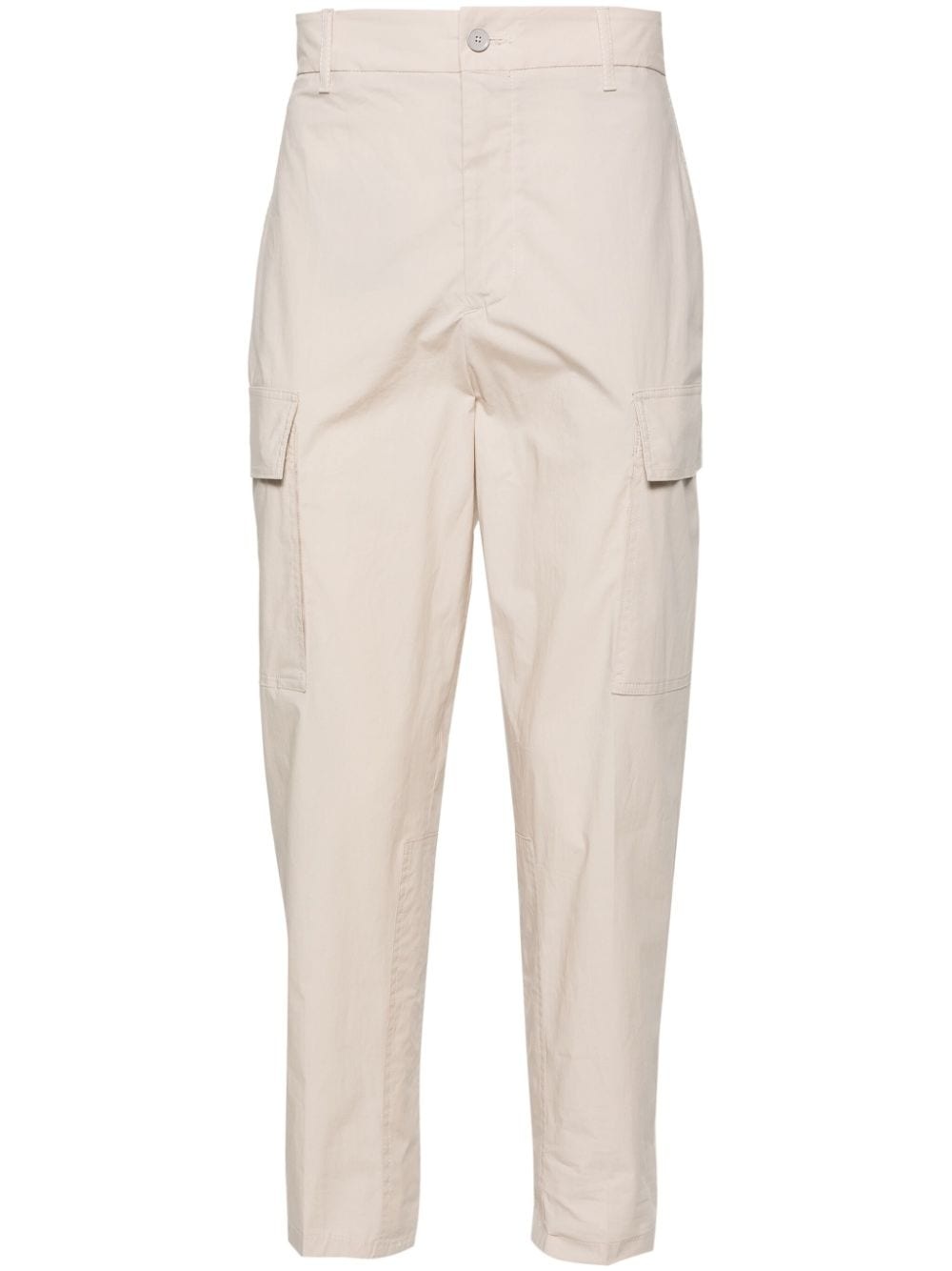 straight-leg poplin trousers - 1