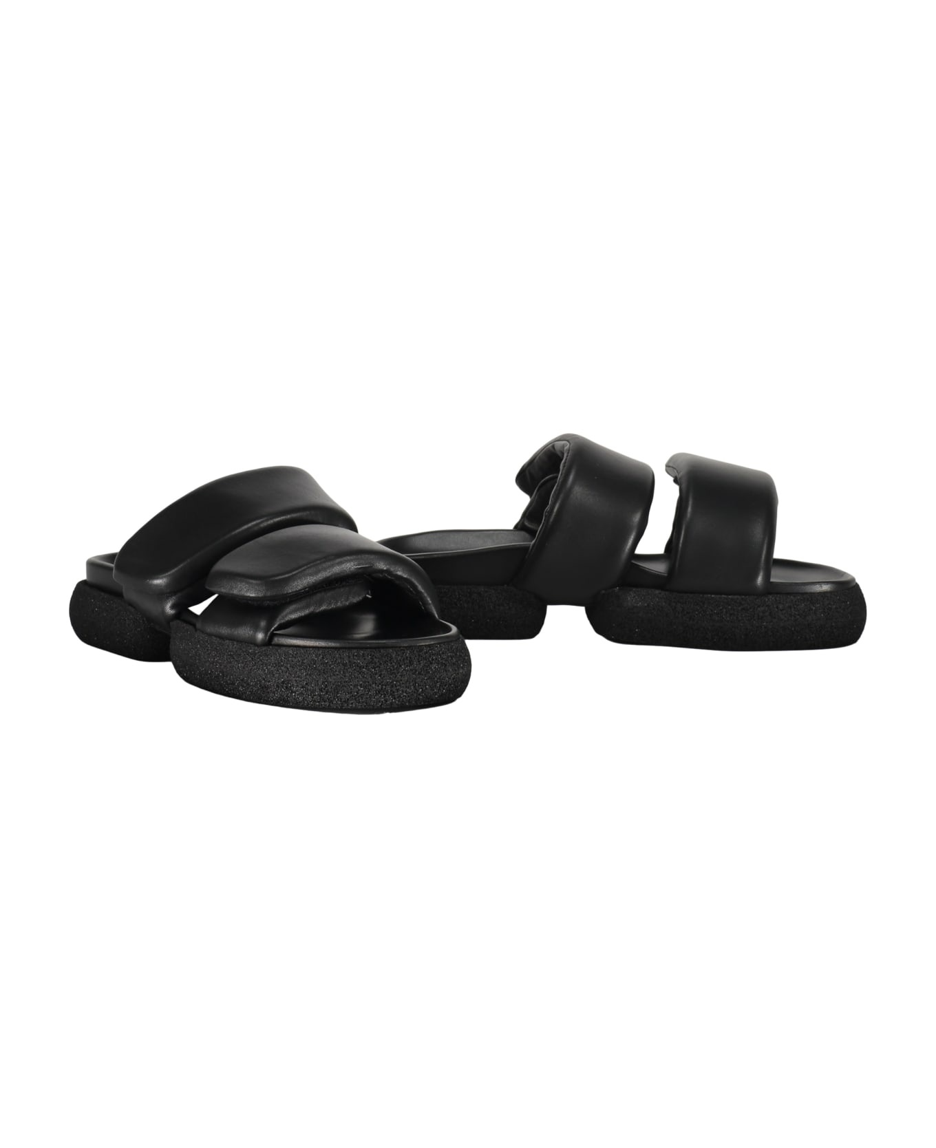 Leather And Rubber Slides - 2