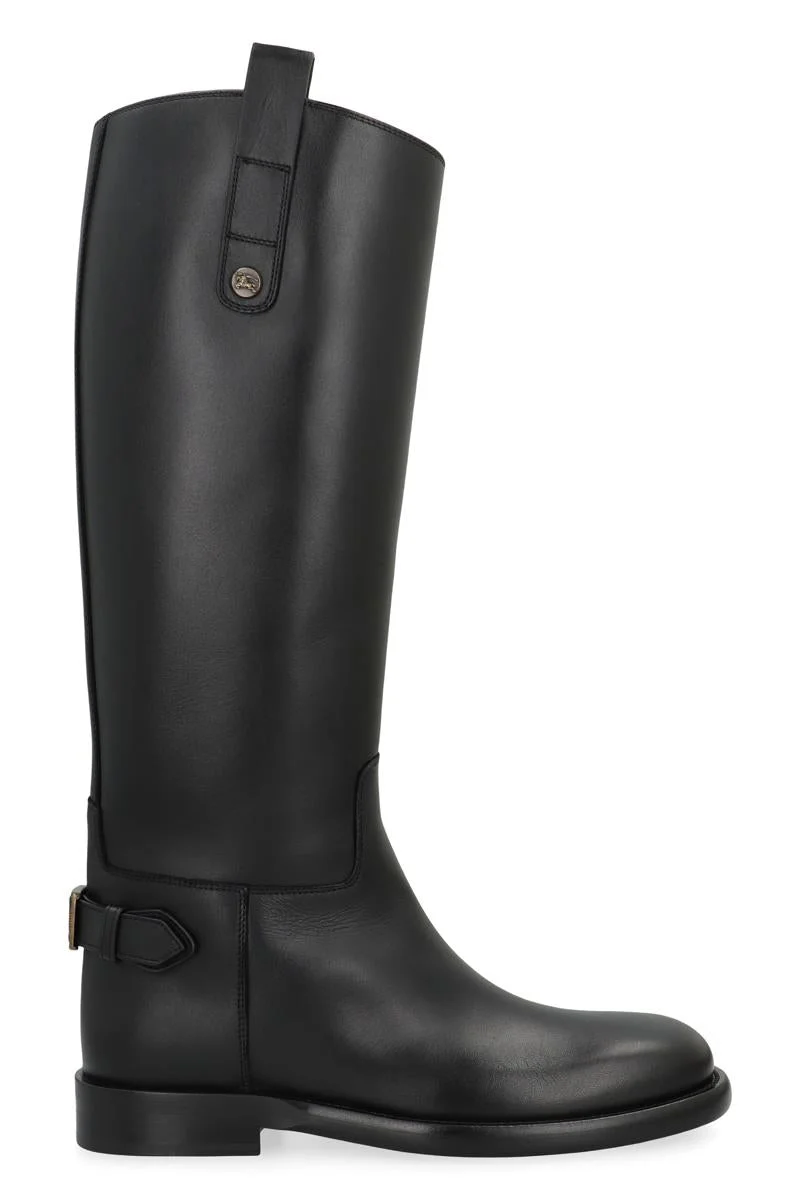 Burberry Cavalier Boots In Leather - 1