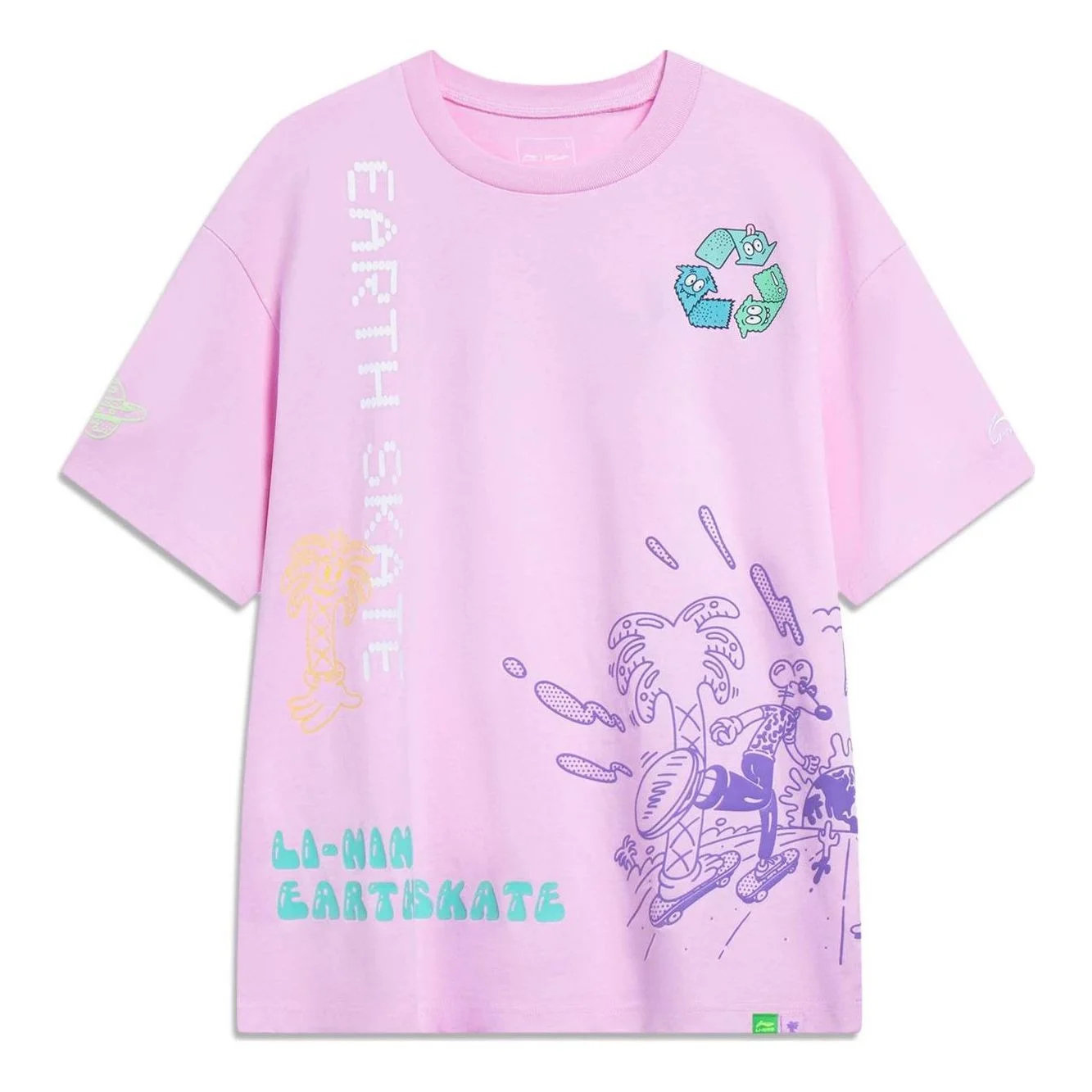 Li-Ning x Steven Harrington Cartoon Graphic T-shirt 'Pink' AHST075-2 - 1