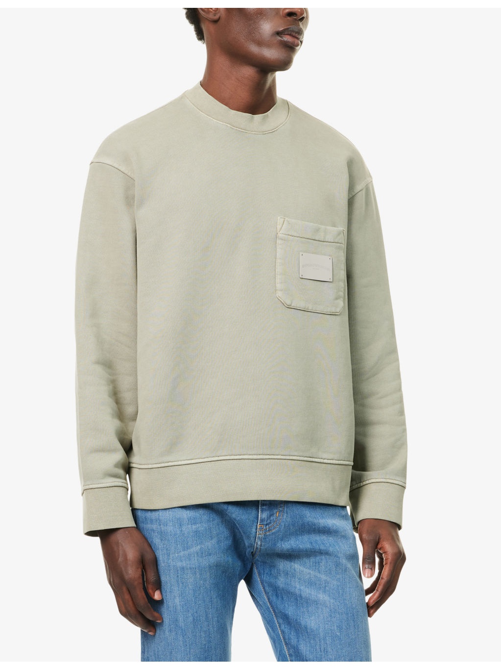 Logo-Embroidered Patch-Pocket Cotton-Jersey Sweatshirt - 3