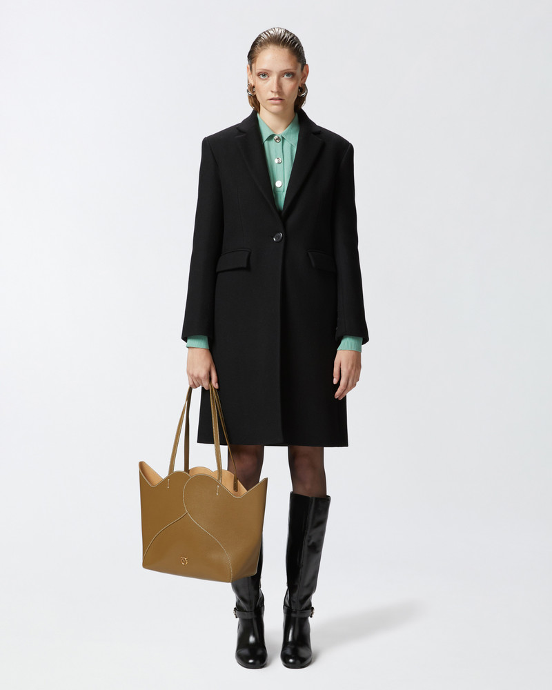 PINKO SINGLE-BREASTED WOOL-BLEND CLOTH COAT outlook