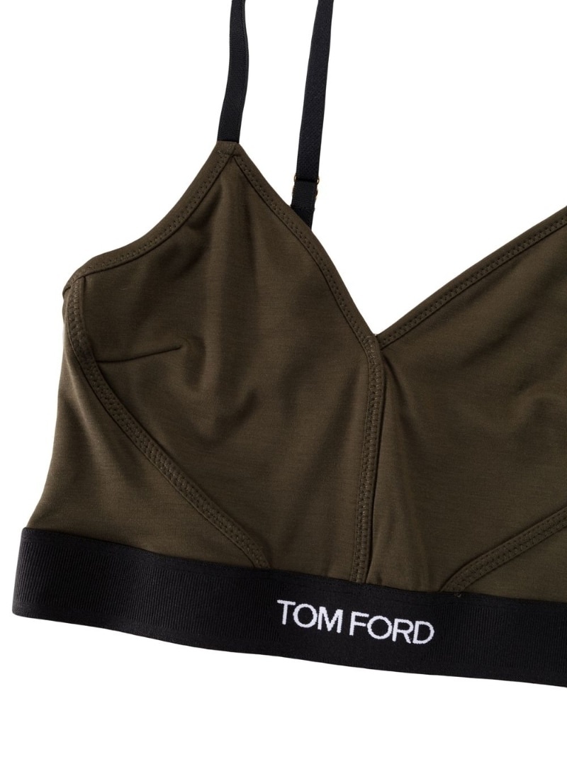 logo-trim stretch bralette - 3