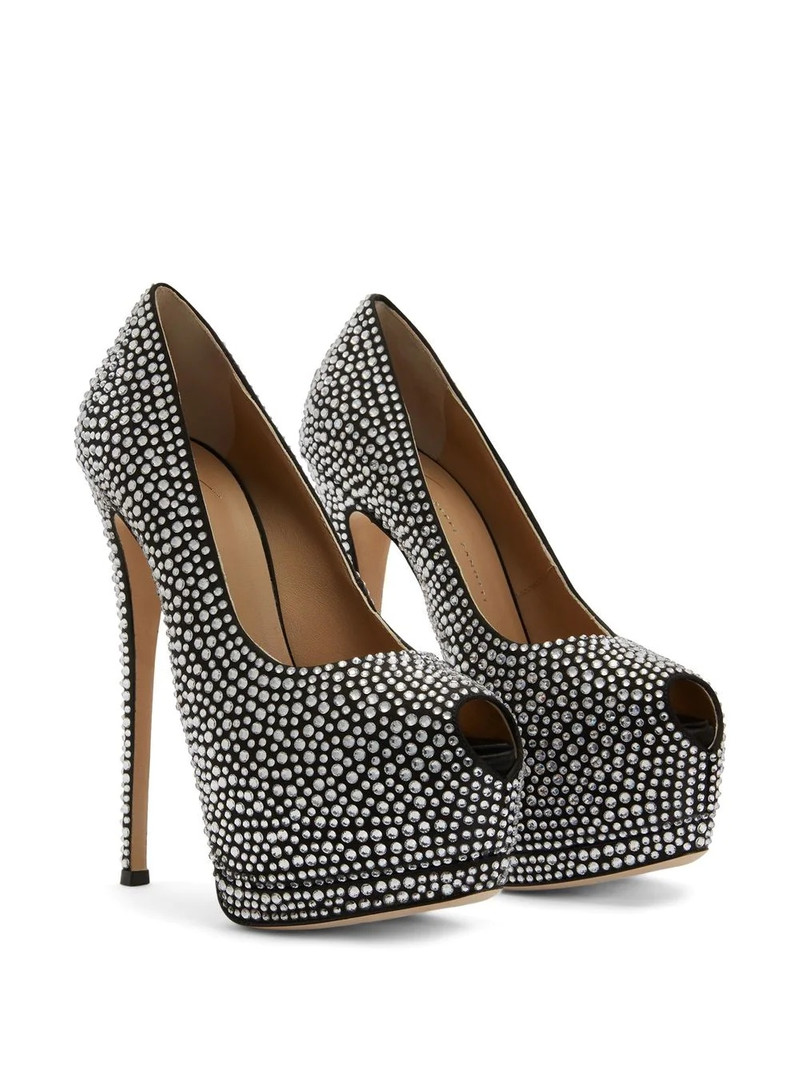 Giuseppe Zanotti Sharon 140mm rhinestone-embellished heels outlook