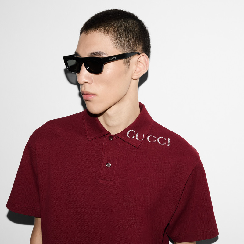 Printed cotton polo shirt 5